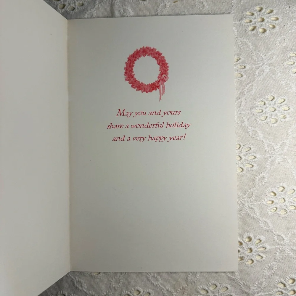 Vintage Gold Holiday Greeting Card - Picture 2 of 2